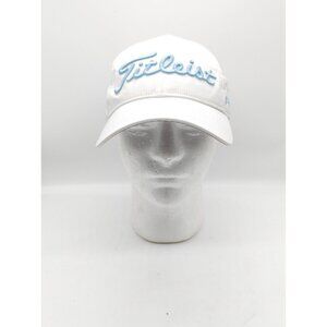 TITLEIST Golf Tour Men's Elite FJ Cap White Light Blue Foot Joy Adjustable Hat
